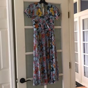 ASOS Floral Midi Wrap Dress